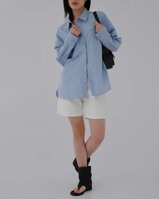 Pre-two-pocket cotton shirt