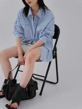 Pre-two-pocket cotton shirt