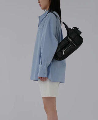 Pre-two-pocket cotton shirt