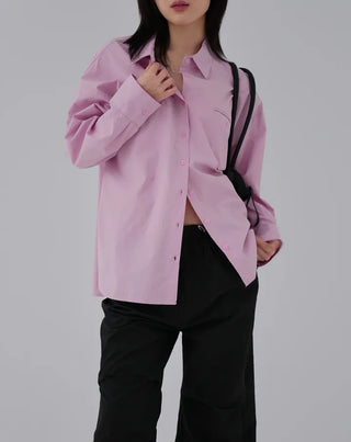 Pre-two-pocket cotton shirt