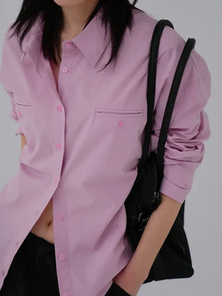Pre-two-pocket cotton shirt