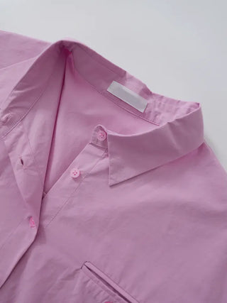 Pre-two-pocket cotton shirt