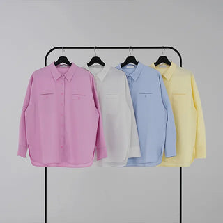 Pre-two-pocket cotton shirt
