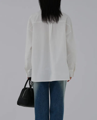 Pre-two-pocket cotton shirt