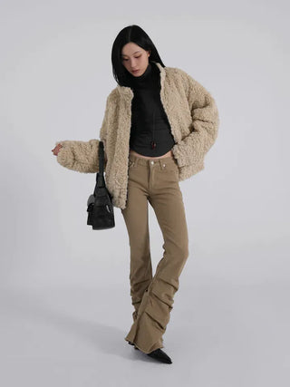 Luke Reversible Glossy Leather Fur Jumper