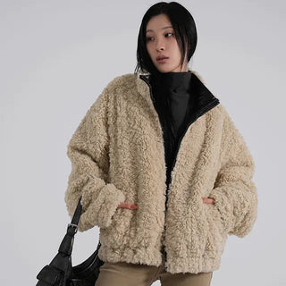 Luke Reversible Glossy Leather Fur Jumper