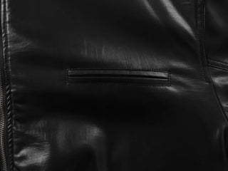 Luke Reversible Glossy Leather Fur Jumper