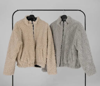 Luke Reversible Glossy Leather Fur Jumper