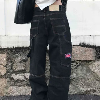 England Patch Carpenter Denim Long Pants