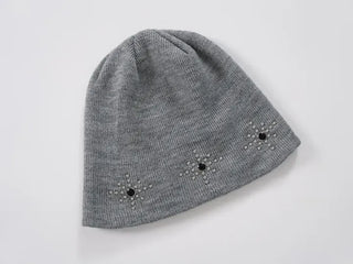 Whoa Shining Studded Ribbed Beanie