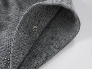 Whoa Shining Studded Ribbed Beanie