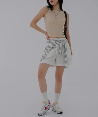 Eon Pendant Ribbed Sleeveless Knit