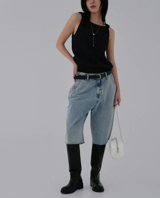 Eon Pendant Ribbed Sleeveless Knit