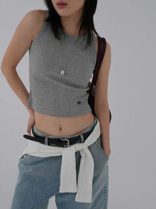 Eon Pendant Ribbed Sleeveless Knit