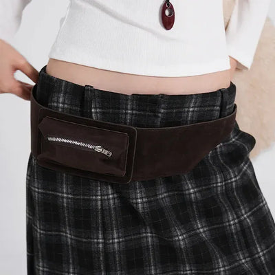 Ronnie Suede Pocket Wide Belt