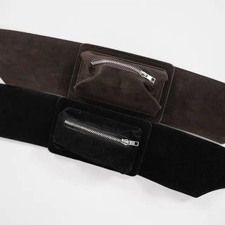 Ronnie Suede Pocket Wide Belt