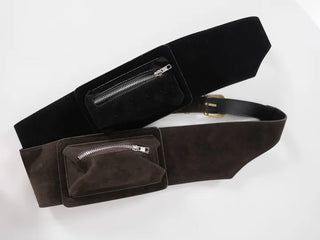 Ronnie Suede Pocket Wide Belt