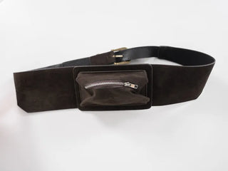 Ronnie Suede Pocket Wide Belt
