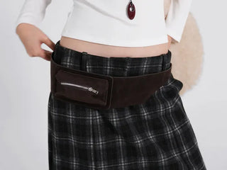 Ronnie Suede Pocket Wide Belt