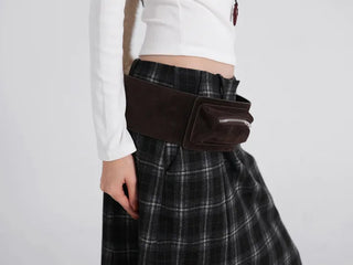 Ronnie Suede Pocket Wide Belt
