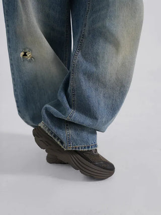Flo Vintage Washed Denim Pants