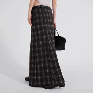 Rondy Check Low Maxi Long Skirt