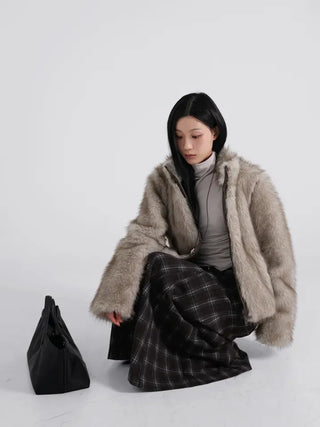 Rondy Check Low Maxi Long Skirt