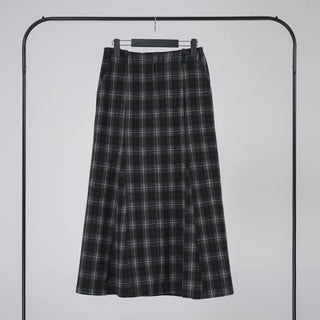 Rondy Check Low Maxi Long Skirt