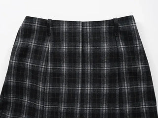 Rondy Check Low Maxi Long Skirt