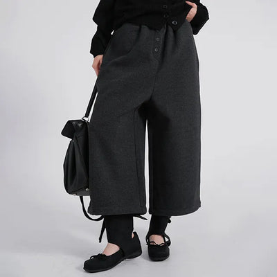 Nido Center Snap Wool String Wide Pants