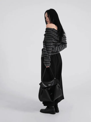 Nido Center Snap Wool String Wide Pants