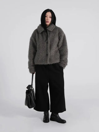 Nido Center Snap Wool String Wide Pants