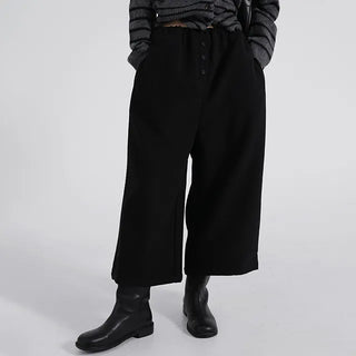 Nido Center Snap Wool String Wide Pants