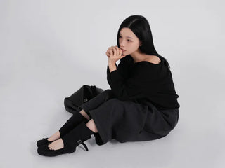 Nido Center Snap Wool String Wide Pants