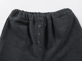 Nido Center Snap Wool String Wide Pants