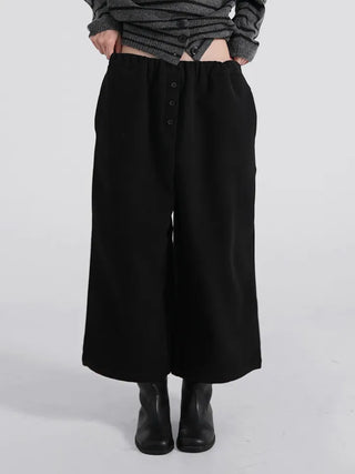 Nido Center Snap Wool String Wide Pants