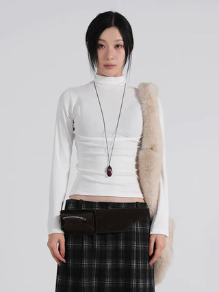 Mire Mock Turtleneck Long Sleeve T-shirt