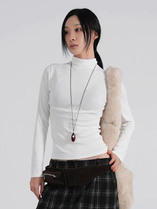 Mire Mock Turtleneck Long Sleeve T-shirt