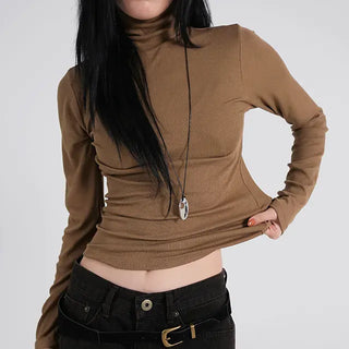 Mire Mock Turtleneck Long Sleeve T-shirt