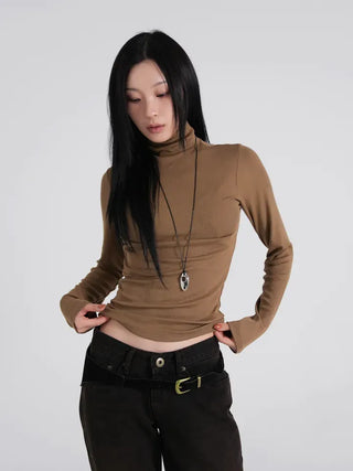 Mire Mock Turtleneck Long Sleeve T-shirt