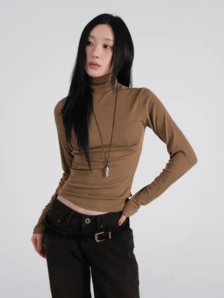 Mire Mock Turtleneck Long Sleeve T-shirt