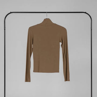 Mire Mock Turtleneck Long Sleeve T-shirt