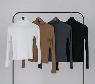 Mire Mock Turtleneck Long Sleeve T-shirt