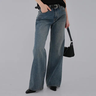 Riku Painting Wide Denim Pants Jeans