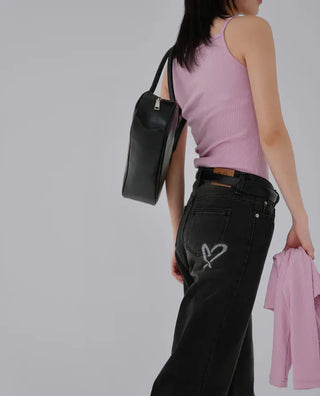 Riku Painting Wide Denim Pants Jeans