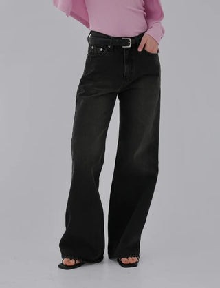 Riku Painting Wide Denim Pants Jeans