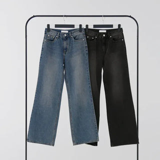 Riku Painting Wide Denim Pants Jeans