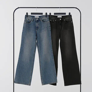 Riku Painting Wide Denim Pants Jeans