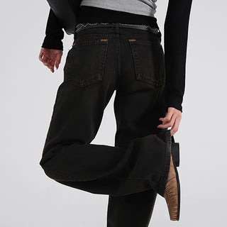 SOV Slim Fit Low-Rise Straight Pants