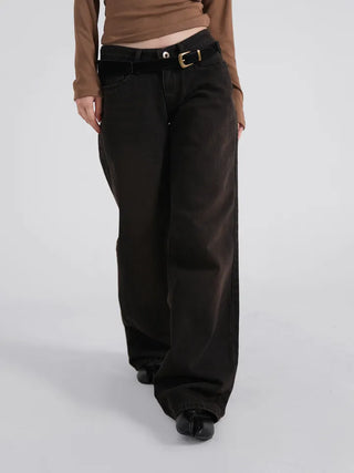 SOV Slim Fit Low-Rise Straight Pants